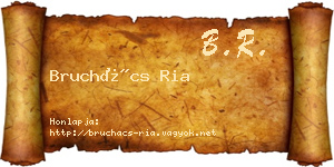 Bruchács Ria névjegykártya